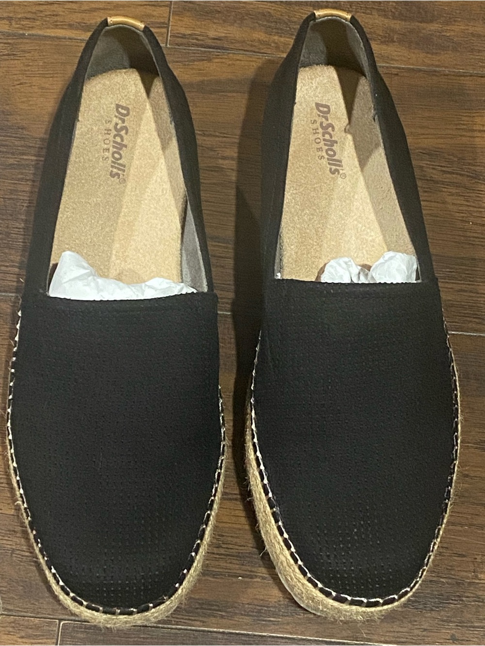 Dr. Scholl's Black Slip-On Espadrille Loafers